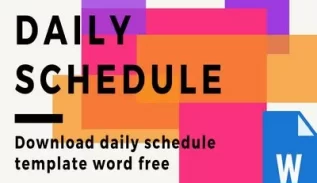 Daily Schedule Template Word Featured