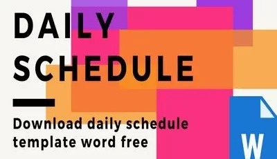 Daily Schedule Template Word Featured