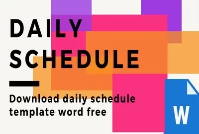 Daily Schedule Template Word Featured