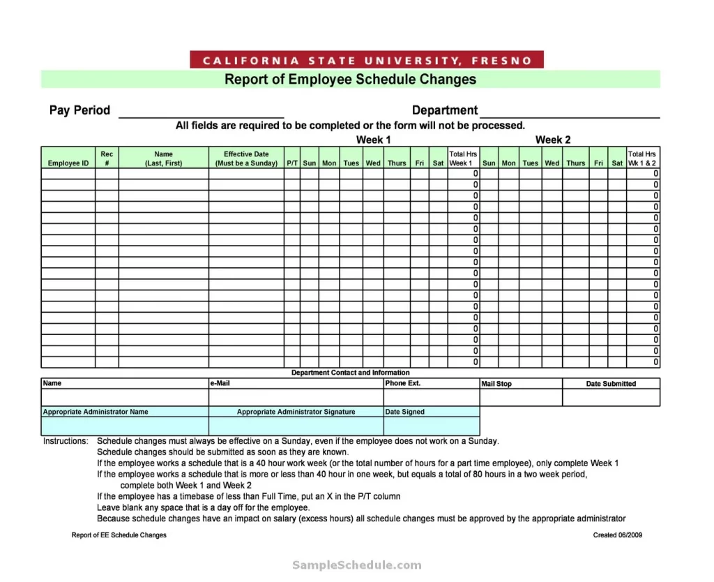 Excel Work Schedule Template Monthly 12