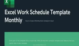 Excel Work Schedule Template Monthly Featured
