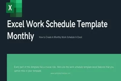 Excel Work Schedule Template Monthly Featured