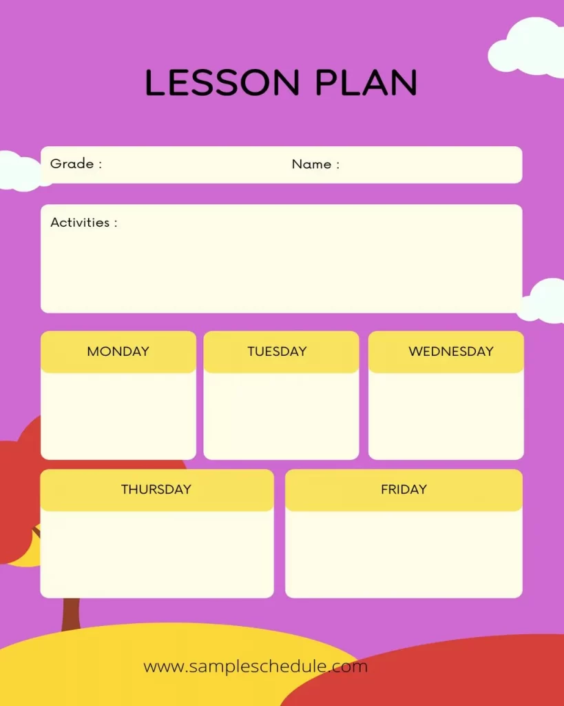 Free Lesson Plan Template 01