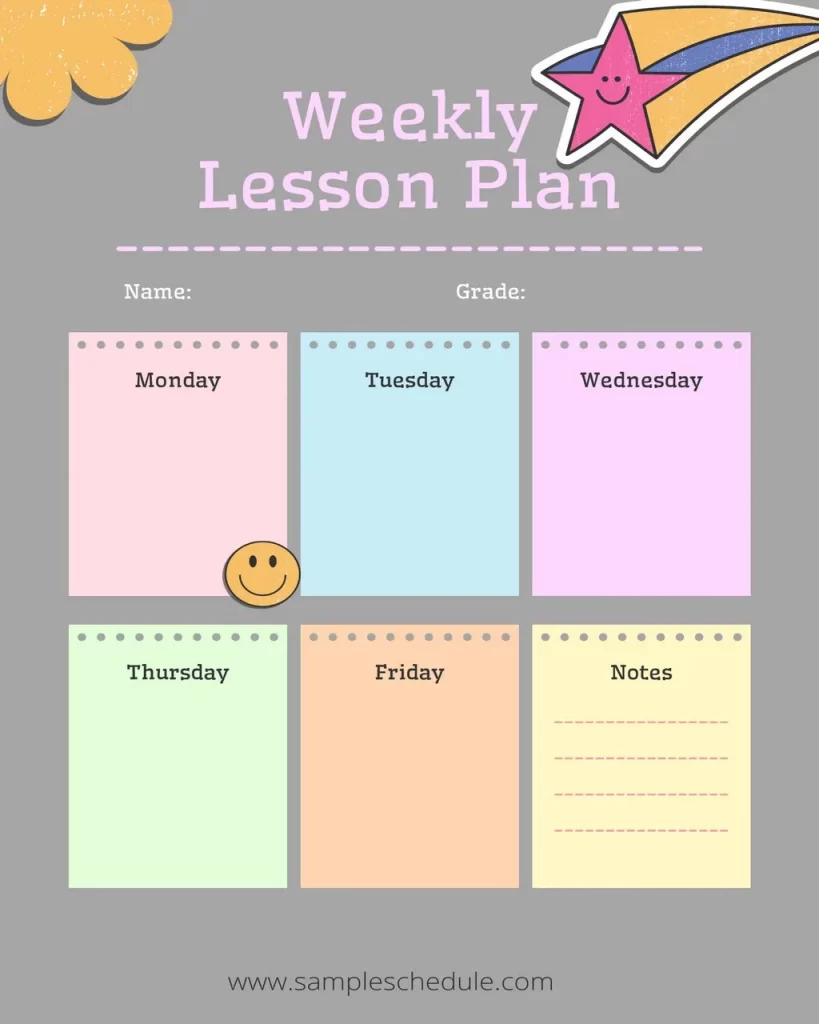 Free Lesson Plan Template 03