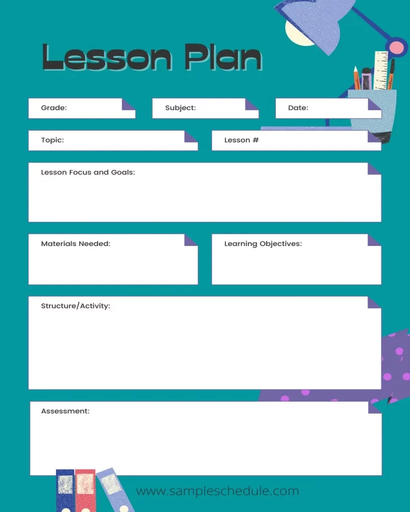 Free Lesson Plan Template 04