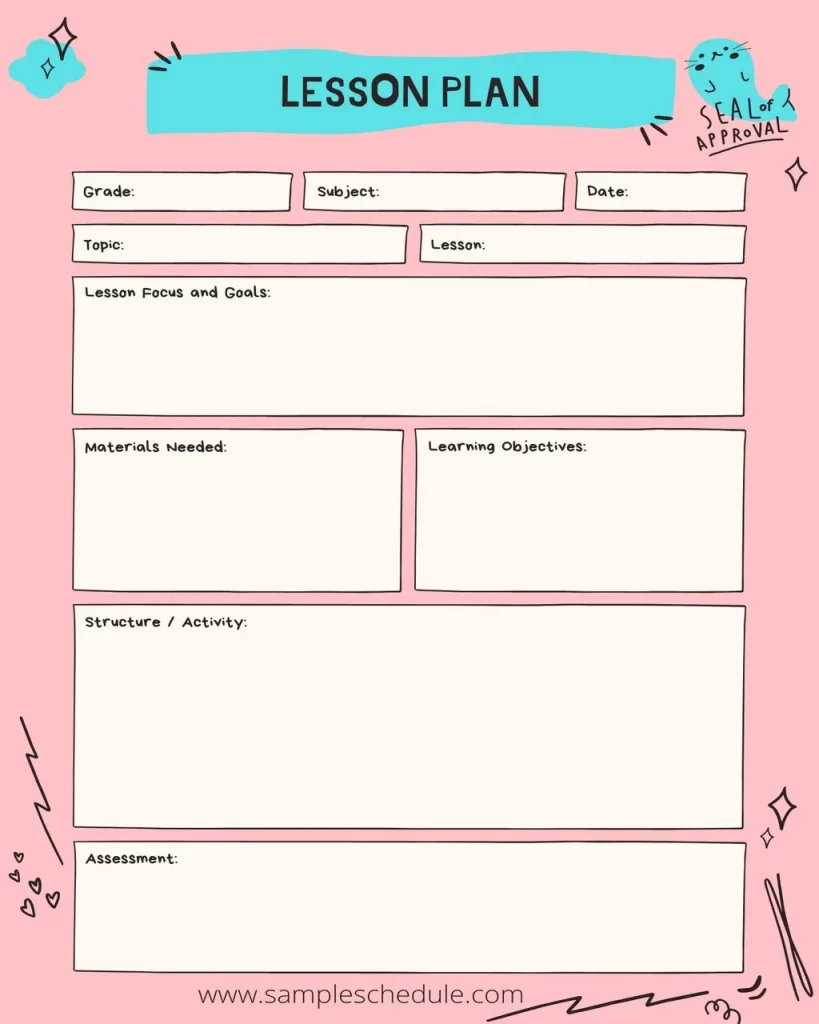 Free Lesson Plan Template 10