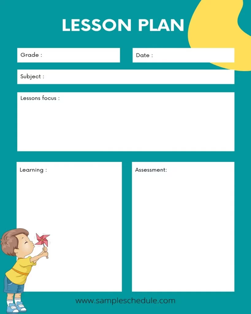 Free Lesson Plan Template 12