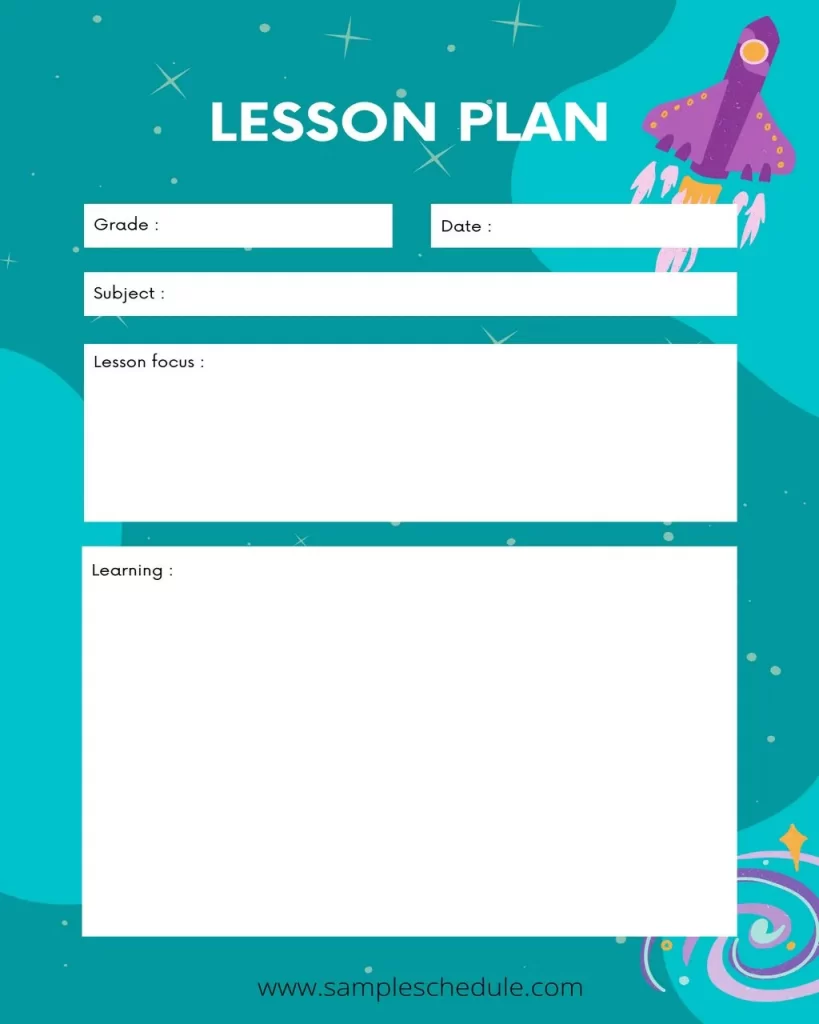 Free Lesson Plan Template 15