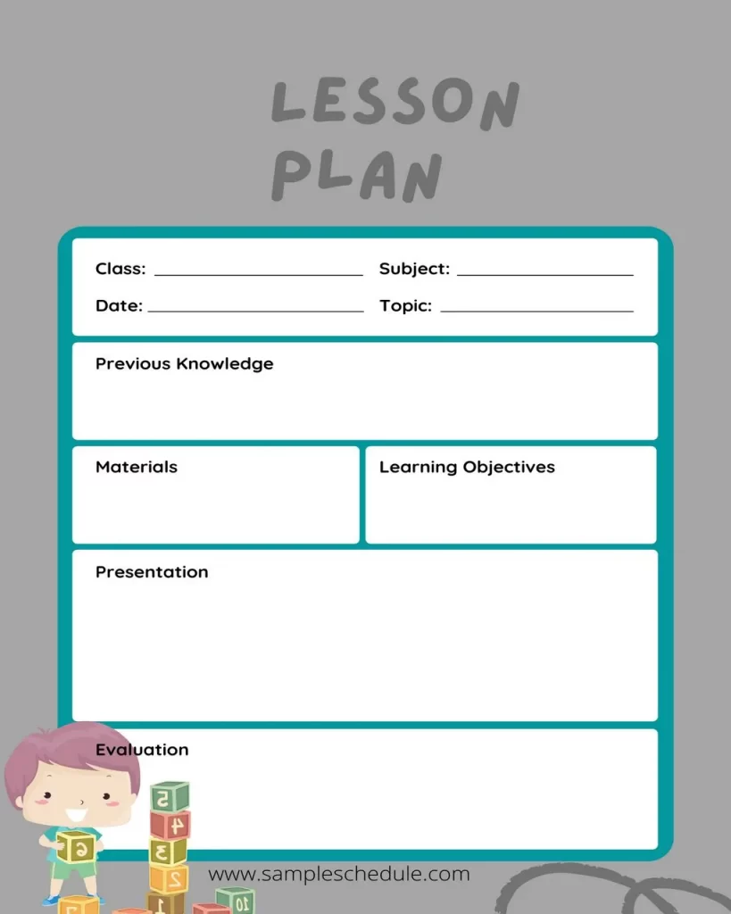 Free Lesson Plan Template 20