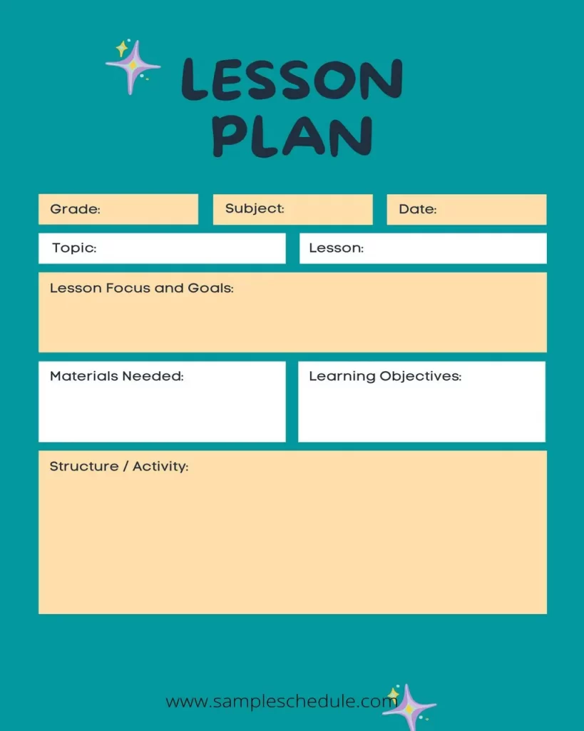 Free Lesson Plan Template 21