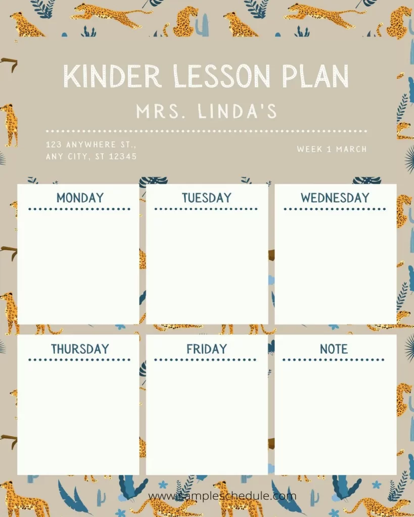 Free Lesson Plan Template 22