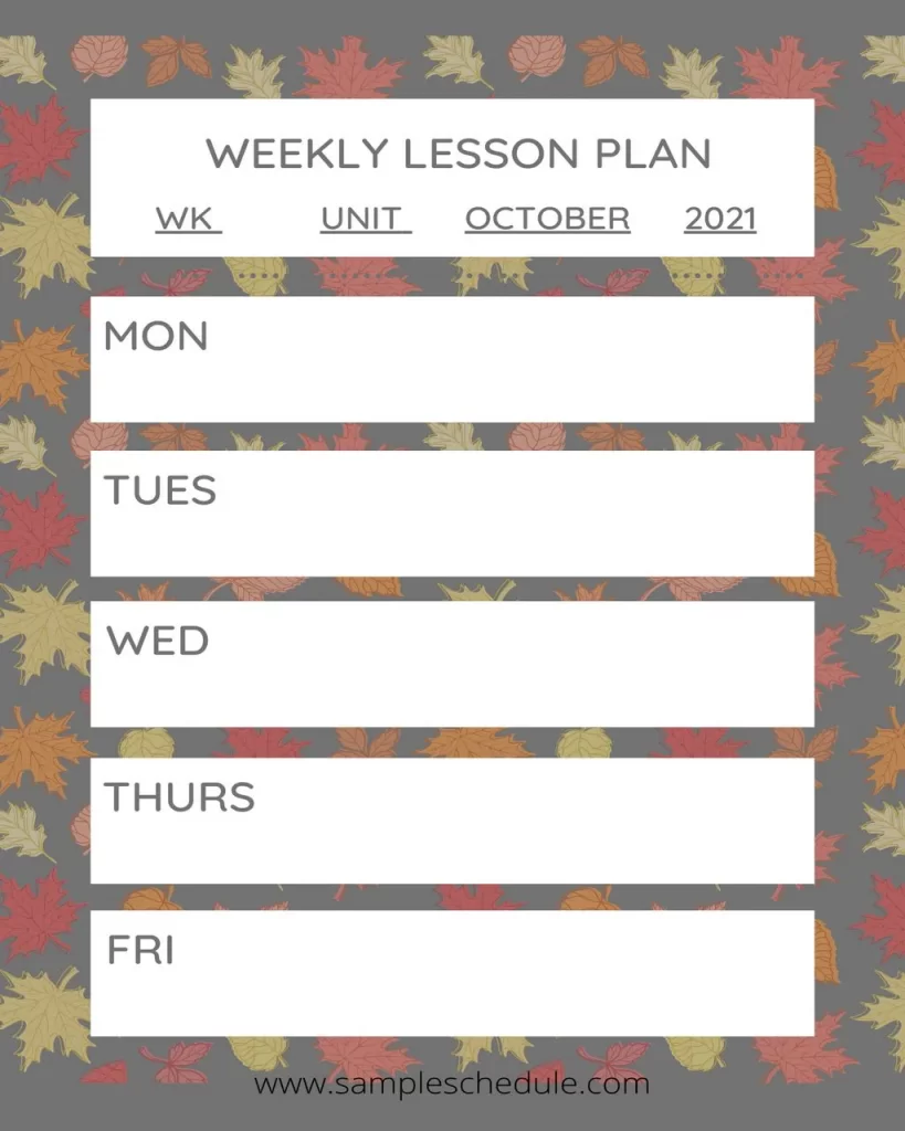 Free Lesson Plan Template 23