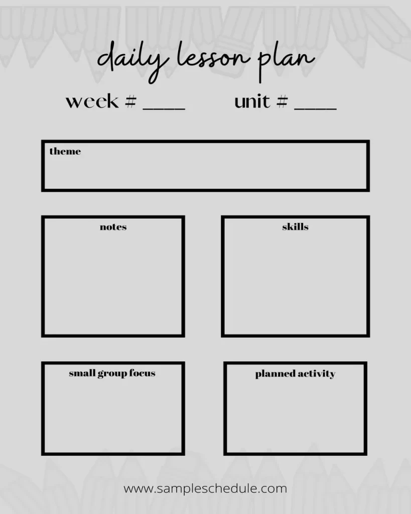 Free Lesson Plan Template 24