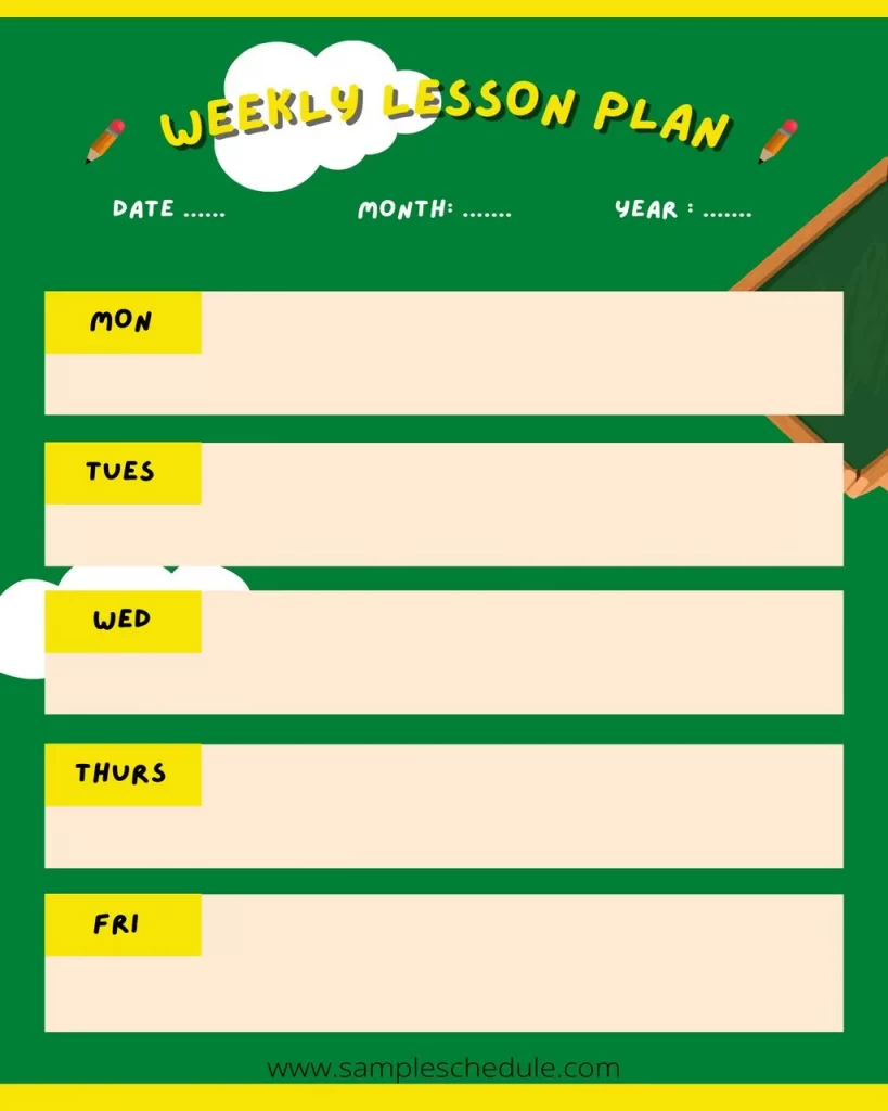 Free Lesson Plan Template 25