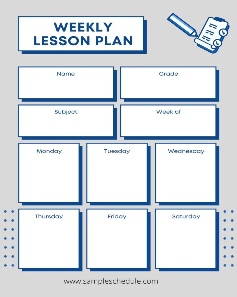 Free Lesson Plan Template 26