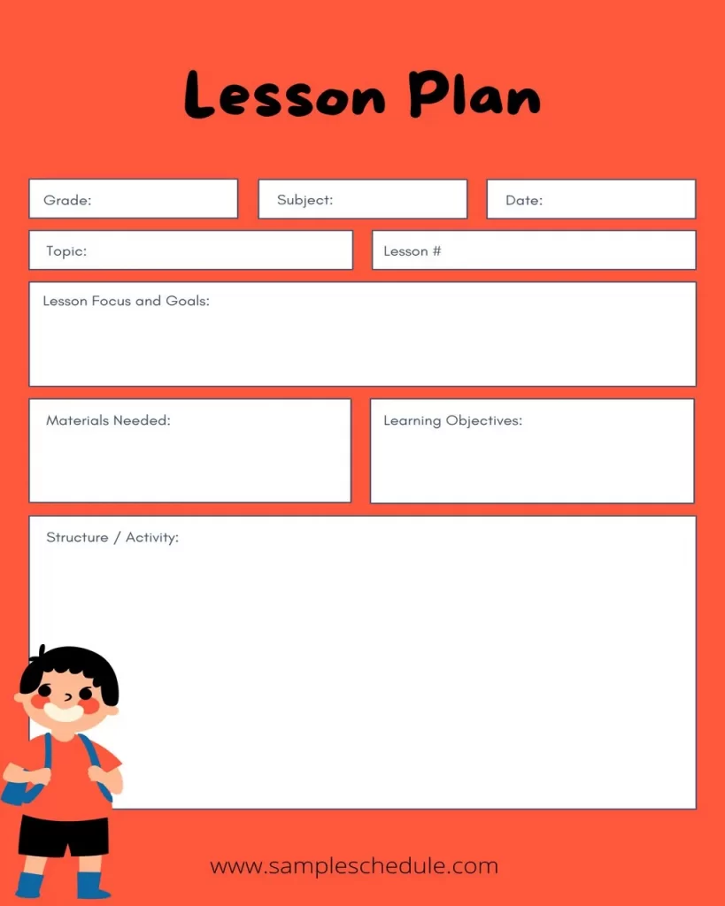Free Lesson Plan Template 28