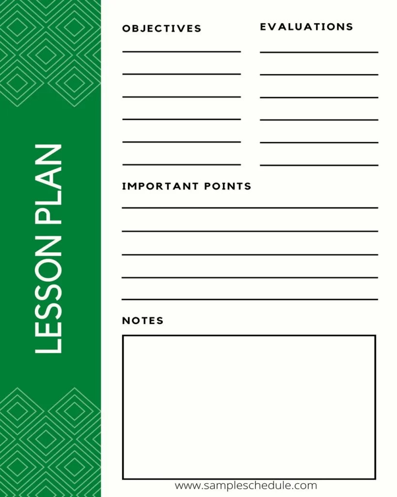 Free Lesson Plan Template 30