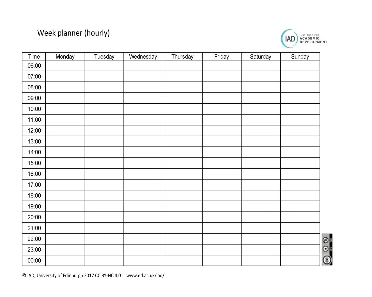 Hourly Schedule Template 16