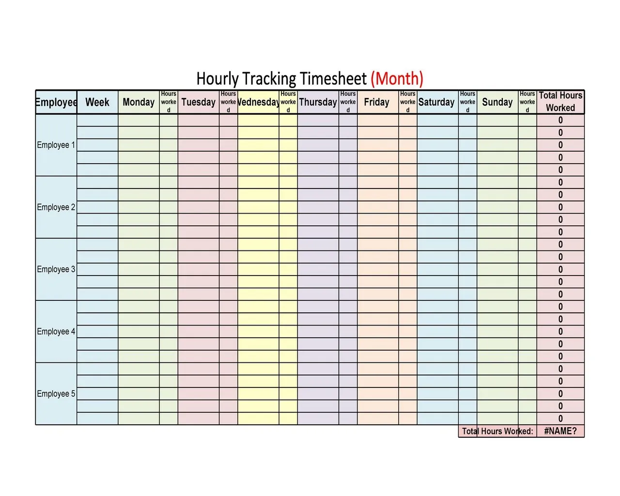 Hourly Schedule Template 22