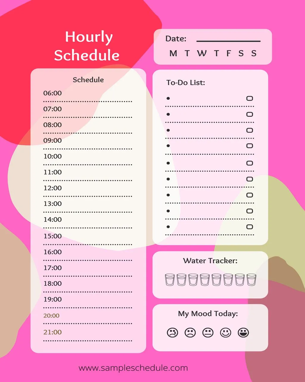 Hourly Schedule Template 47