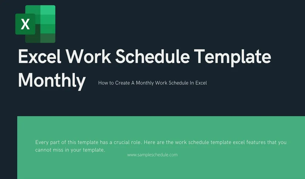 How to Create A Monthly Work Schedule In Excel