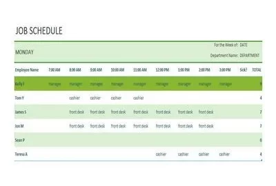 Job Schedule Template Featured