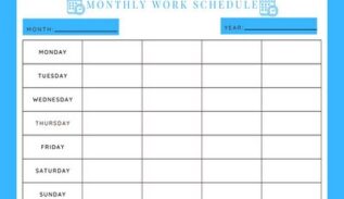 Monthly Work Schedule Featured