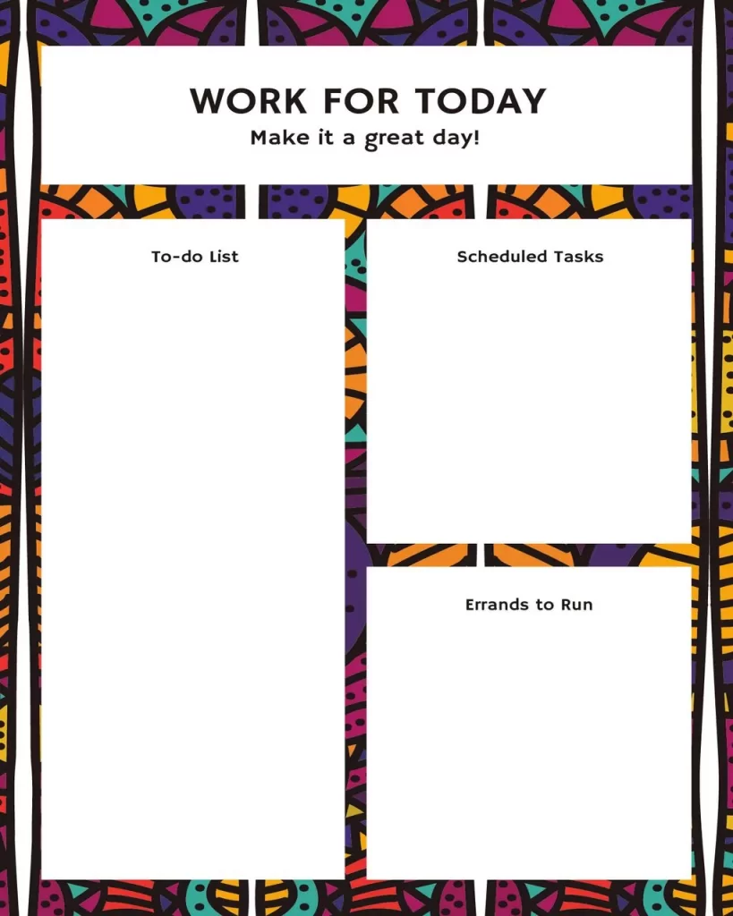 Printable Work Schedule Template 03