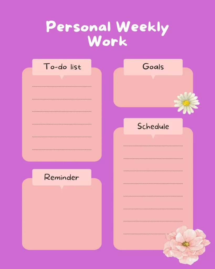 Printable Work Schedule Template 06