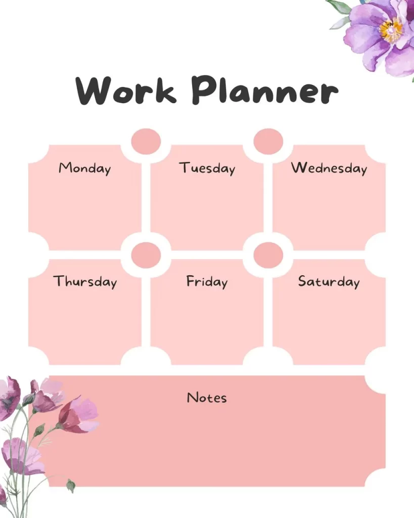 Printable Work Schedule Template 07