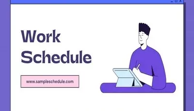 Printable Work Schedule Template Featured