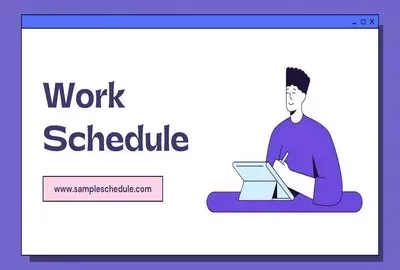 Printable Work Schedule Template Featured