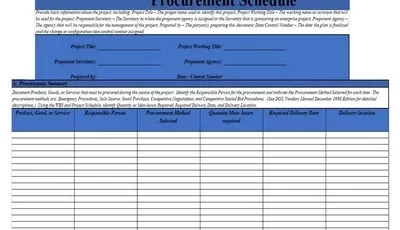 Procurement Schedule Featured