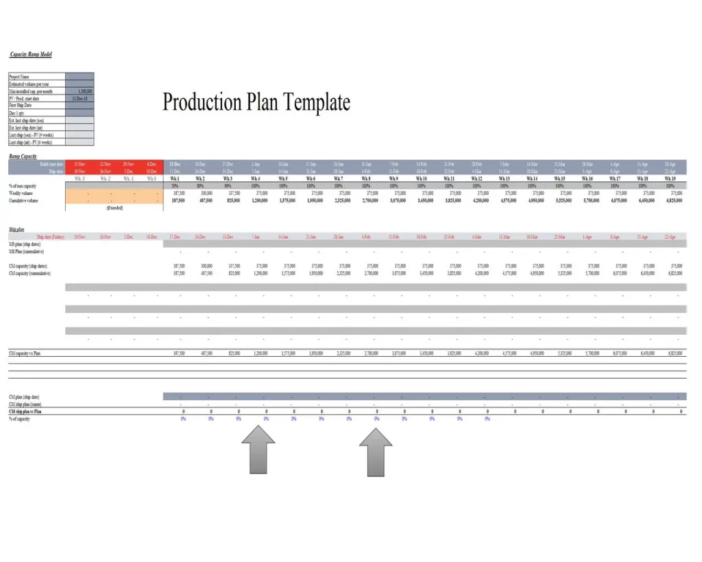 Production Plan Template 02