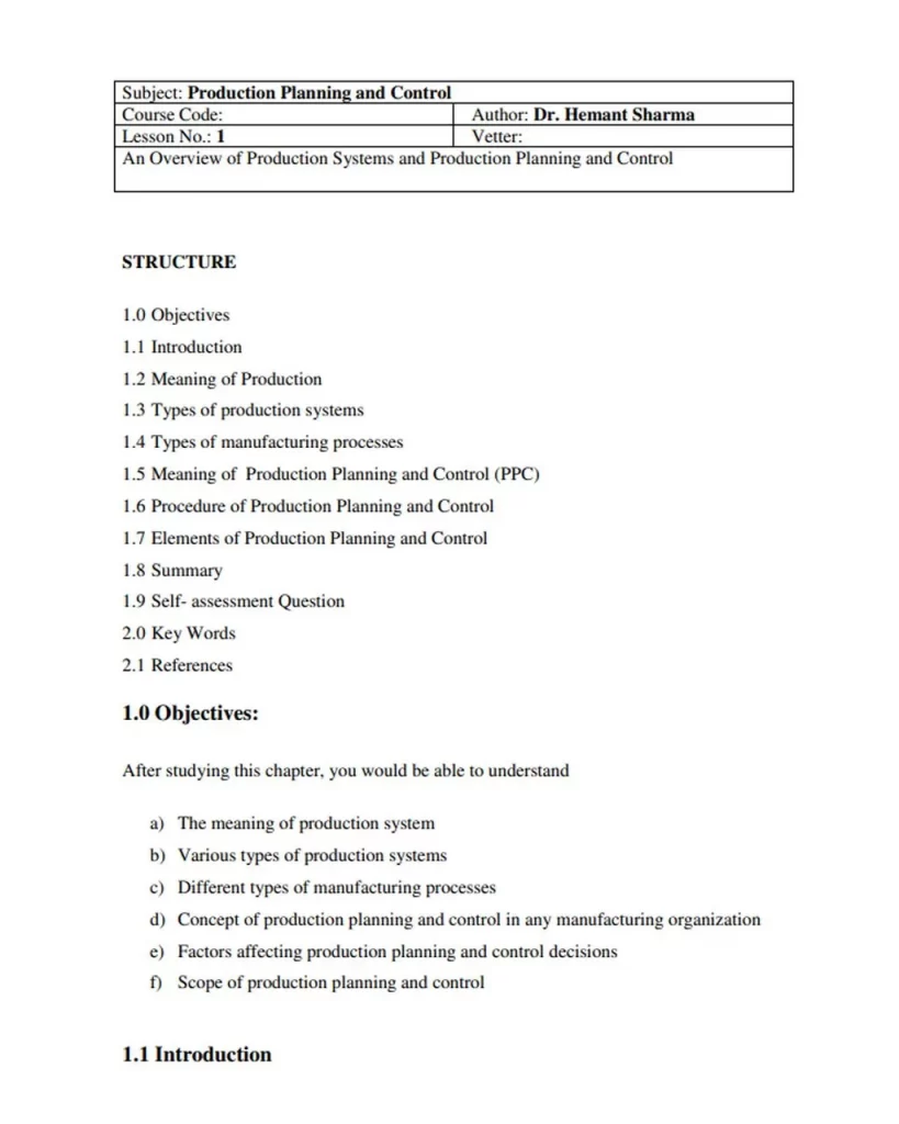 Production Plan Template 05