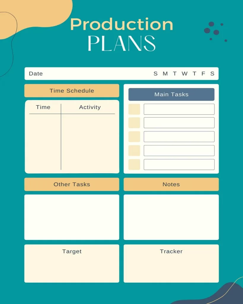 Production Plan Template 10