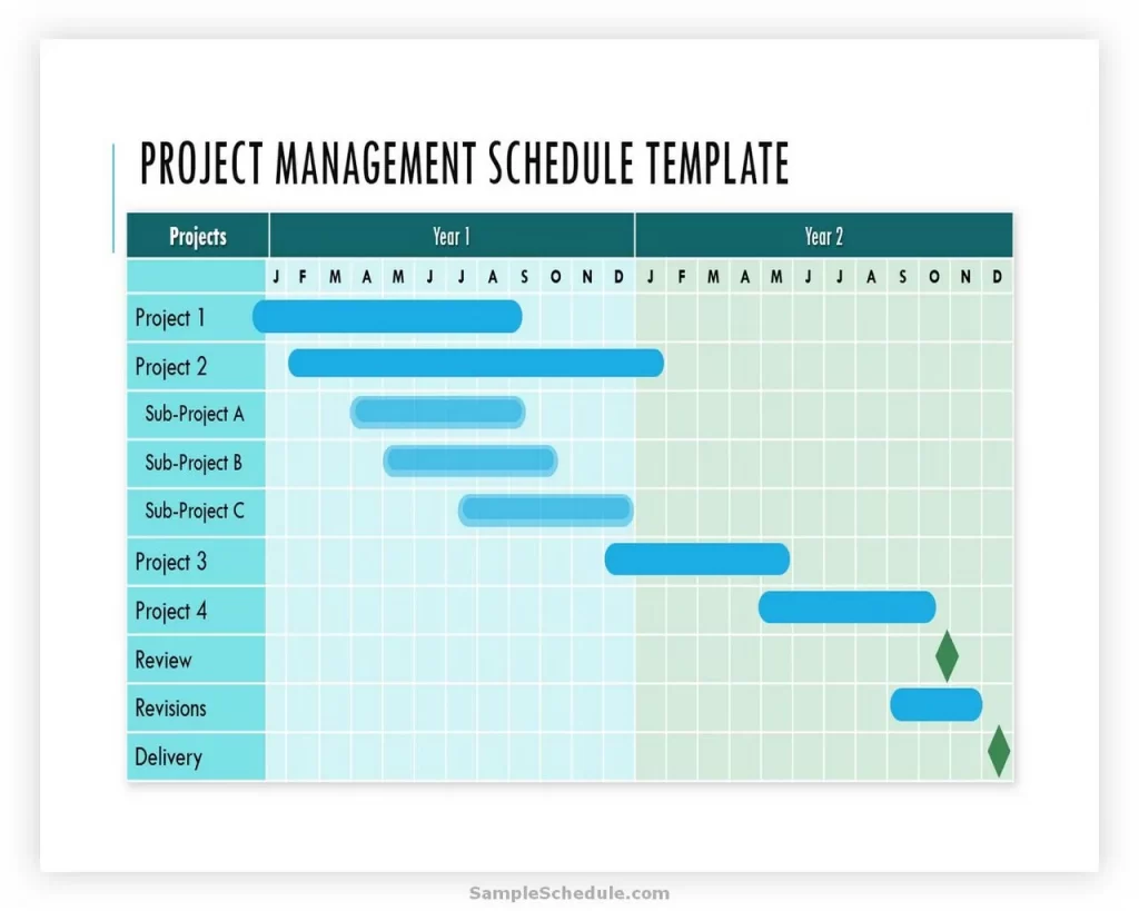 Project Management Schedule Template 03