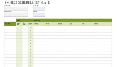 Project Schedule Template Excel Featured