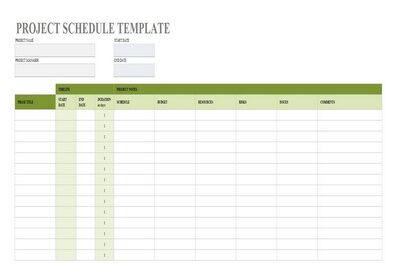 Project Schedule Template Excel Featured