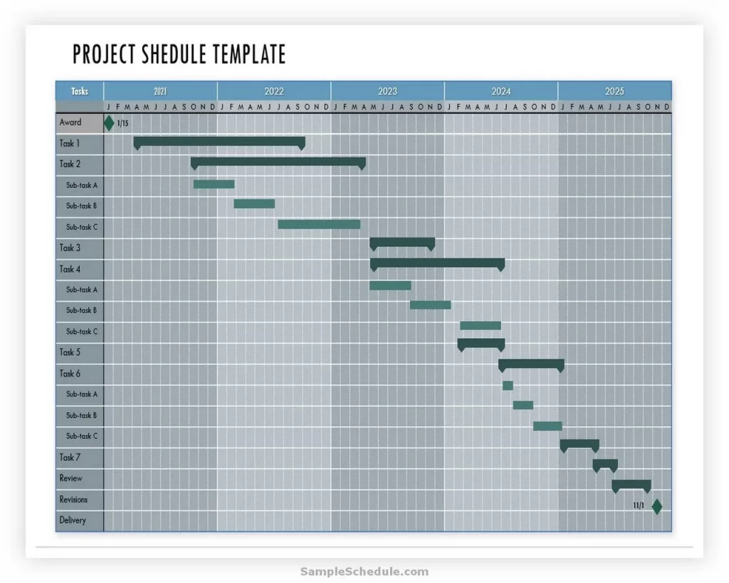 Project Schedule Template PowerPoint 08