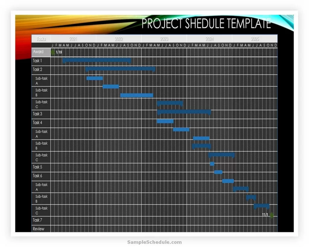Project Schedule Template PowerPoint 10