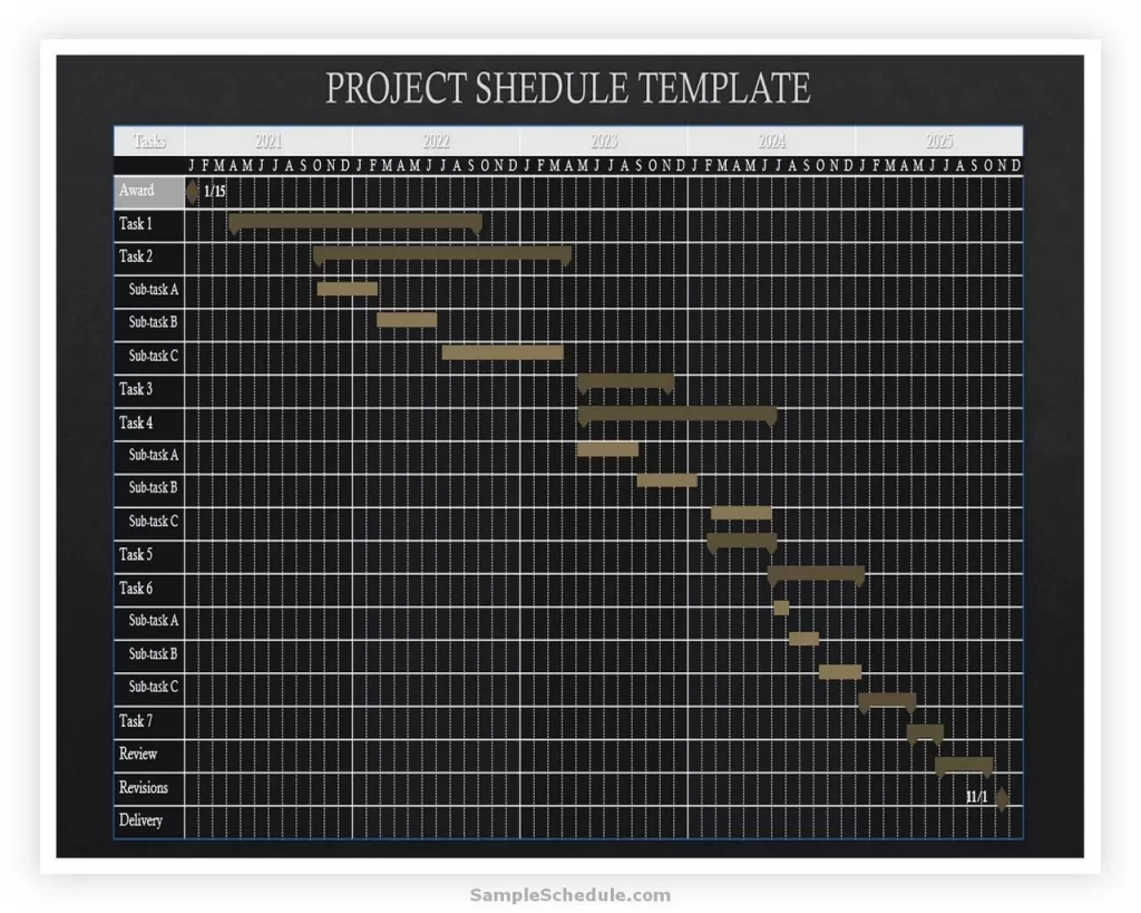 Project Schedule Template PowerPoint 11
