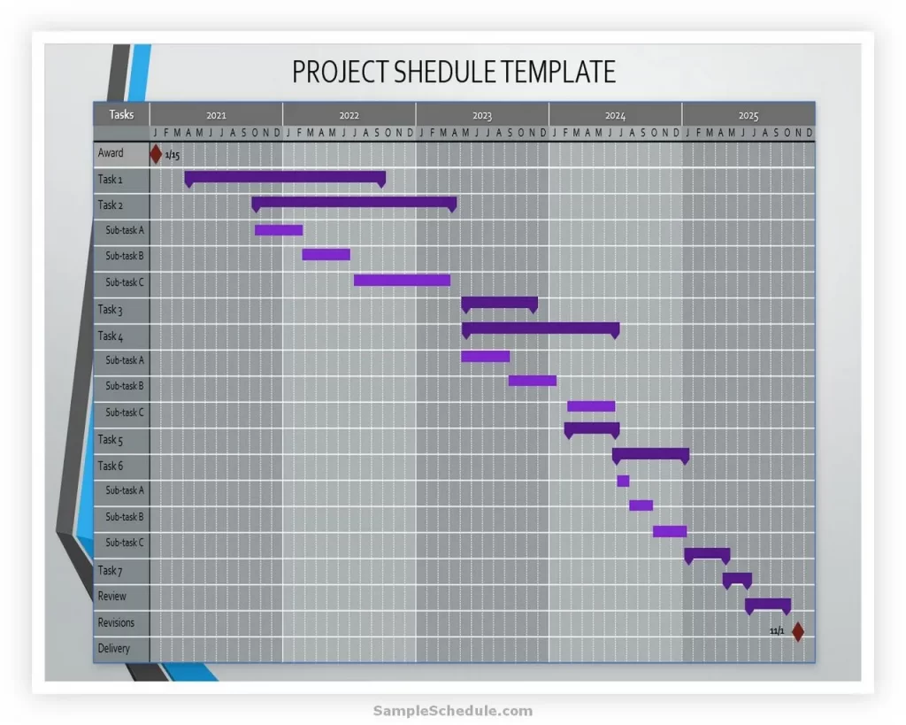 Project Schedule Template PowerPoint 13