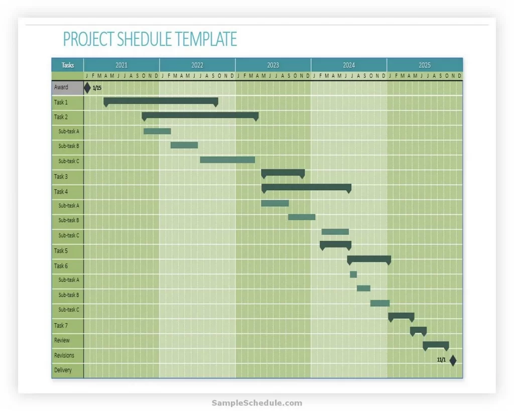 Project Schedule Template PowerPoint 14