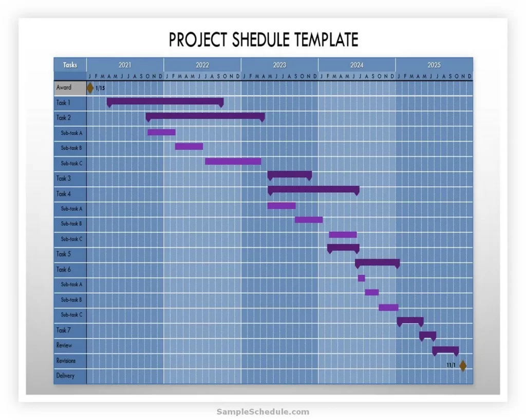 Project Schedule Template PowerPoint 15