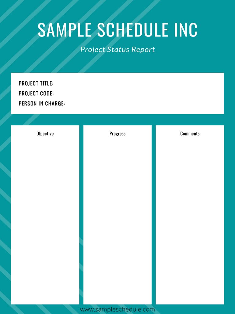 Project Status Report Template 03