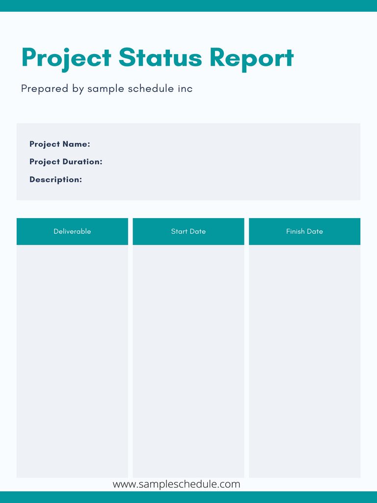 Project Status Report Template 15