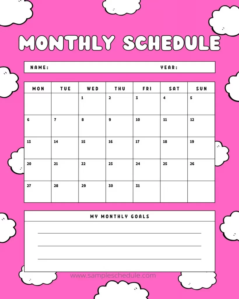 Schedule Template PDF 01