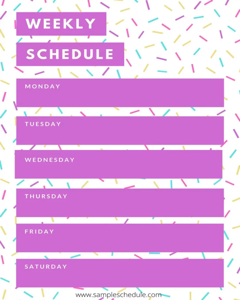 Schedule Template PDF 03