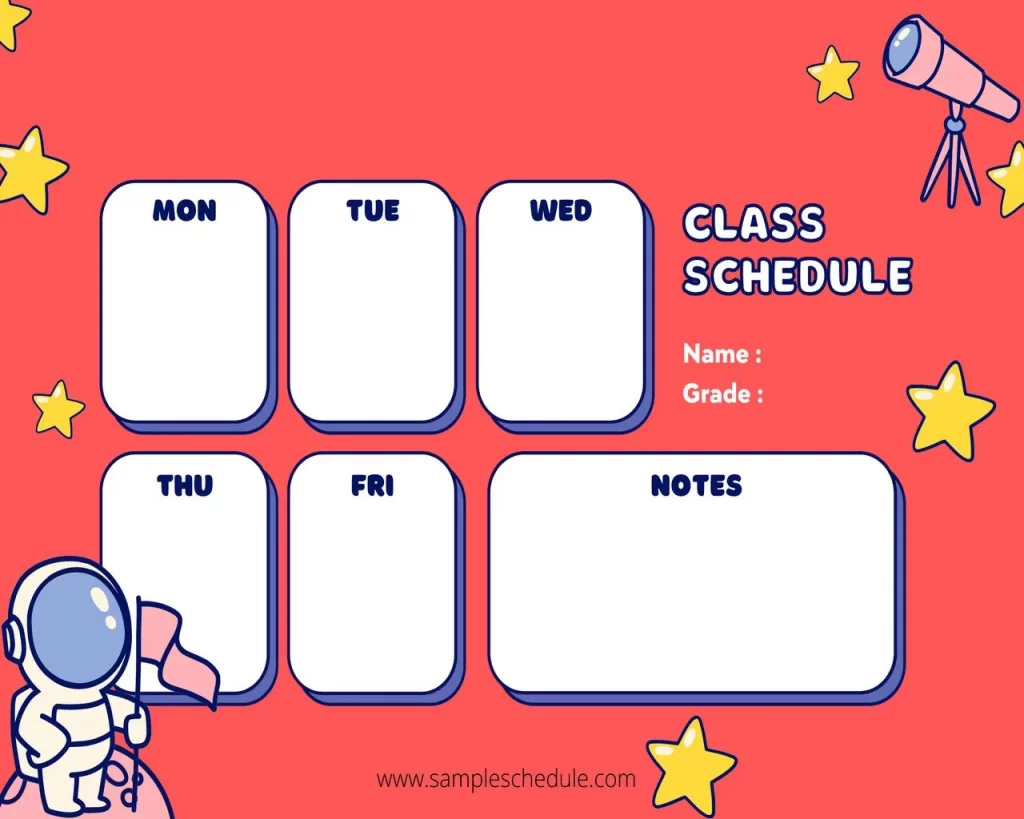 Schedule Template PDF 05